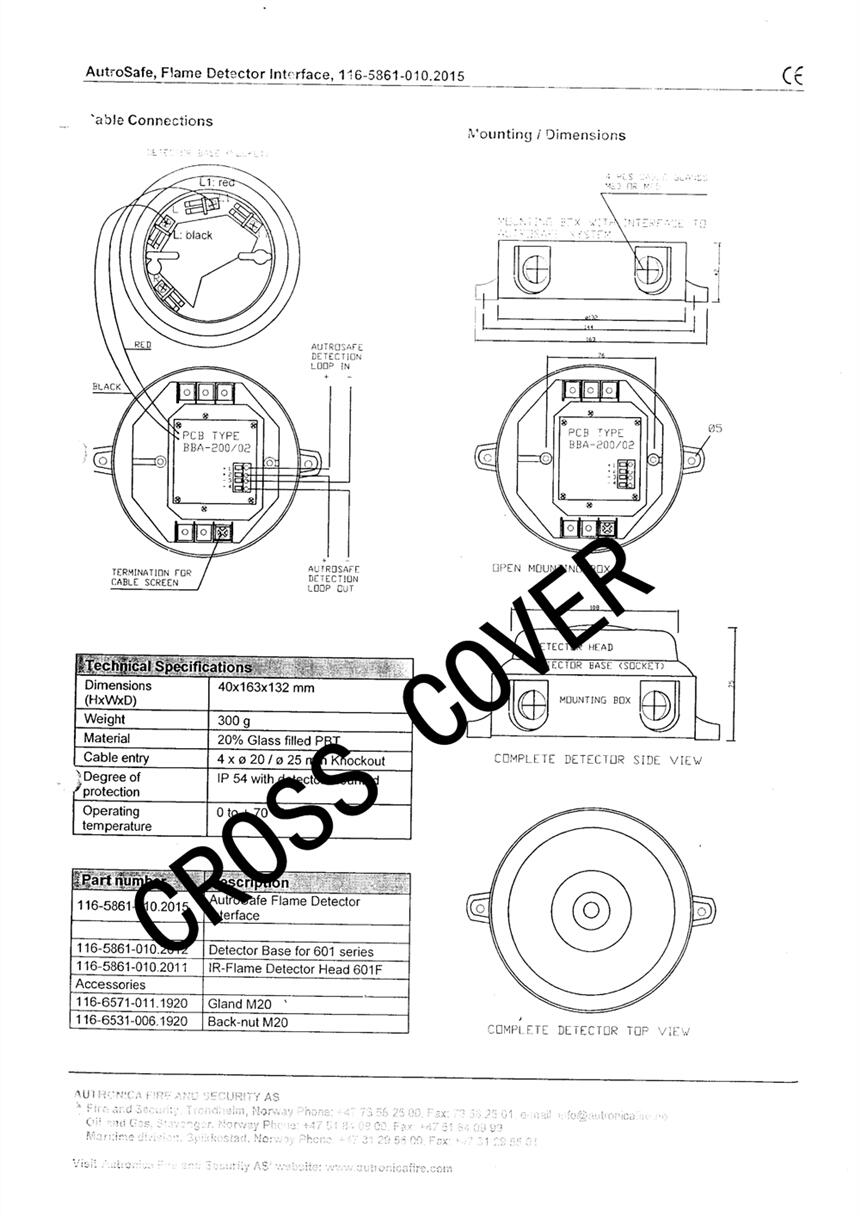 lR Flame Detector 601 116.586 010.2012